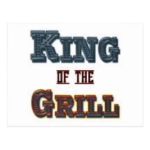 König der Grill GRILLEN, die Slogan kochen Postkarte