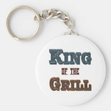 König der Grill GRILLEN, die Slogan kochen Schlüsselanhänger