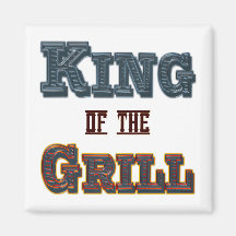 König der Grill GRILLEN, die Slogan-Magneten koche