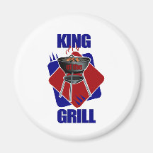 König des GrillCookout Kühlschrankmagnet