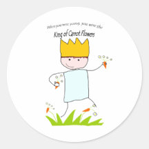 König Of Carrot Flowers Runder Sticker