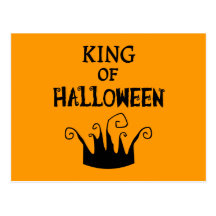 König von Halloween Postkarte