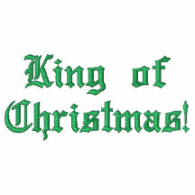 König von Weihnachten! Gestickter grundlegender Zi