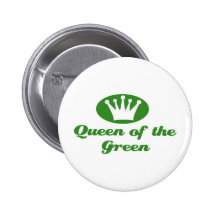 Königin des grünen Golf-Hemdes Anstecknadelbutton