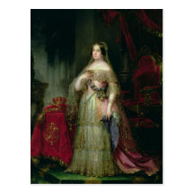 Königin Isabella II von Spanien Postkarte