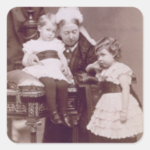 Königin Victoria (1819-1901) mit ihren Enkelkinder Aufkleber
