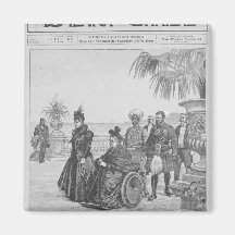 Königin Victoria auf dem italienischen Riviera Kühlschrankmagnet