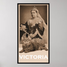 Königin Victoria und Miezekatze Plakatdrucke
