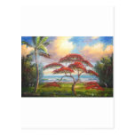 Königliche Poinciana Baum-Malerei Postkarte