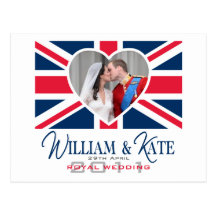 Königlicher Kuss - William- u. Katehochzeit Postkarten