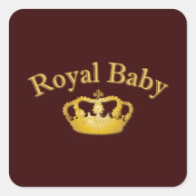 Königliches Baby mit goldener Krone Sticker