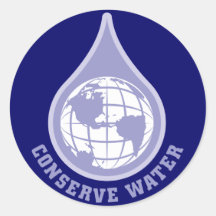 Konservieren Sie Wasser Aufkleber