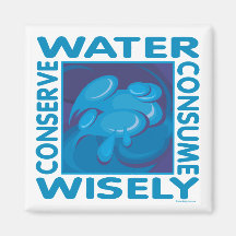 Konservieren Sie Wasser Kühlschrankmagnet