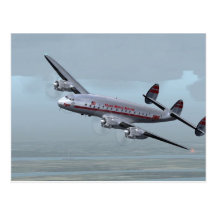 KONSTELLATIONS-FLUGZEUG -- LUFTFAHRT-GESCHICHTE! POSTKARTE
