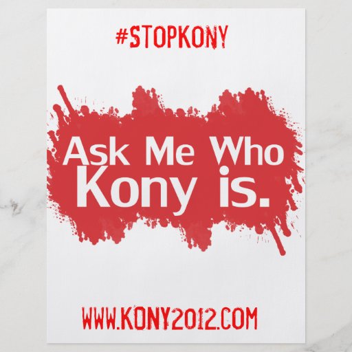 Kony 2012 farbenreiche Flyer