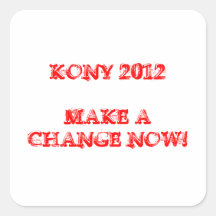 KONY 2012 QUADRATSTICKER
