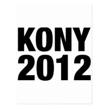 Kony 2012 schwarzer Text Postkarte