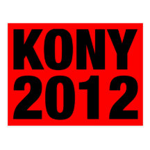 Kony 2012 Schwarzes auf Rot Postkarten