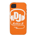 Kopfhörer DJ nannten orange und weißen iphone Kast Case-Mate iPhone 4 Case