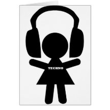 Kopfhörer Techno Musik Karten