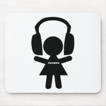 Kopfhörer Techno Musik Mauspads