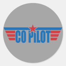 Kopilot Wings Abzeichen - Luftfahrt Sticker