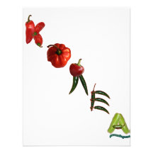 Korea-Chili-Paprikaschoten Ankündigungskarte