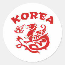 Korea Runde Aufkleber