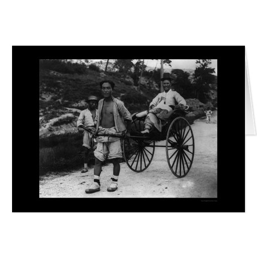 Koreanisches Aristokrat-Rickshaw 1910 Grußkarten