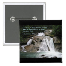 Korinther-13:7 - Wasserfall 8 Button