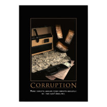 Korruptions-motivierend Plakat poster