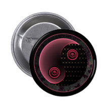 Kosmischer lila Yin Yang Buttons