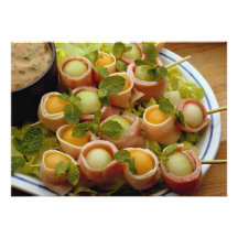 Köstlicher eingewickelter Meloneballsalat Ankündigung