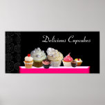 KÖSTLICHES KUCHEN-WÜSTEN-GESCHÄFT, rosa lila Veilc Plakatdrucke