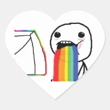 Kotzende Regenbogen Aufkleber