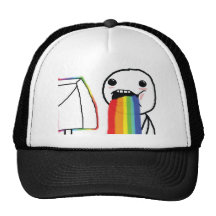 Kotzende Regenbogen Mütze