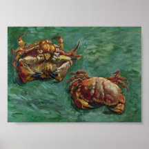 Krabben-Post-Impressionismus Van Gogh zwei Plakatdruck