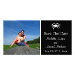 Krabben-Save the Date Fotokarte (Schwarzes)