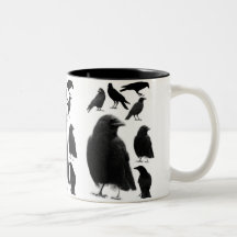 Krähen Kaffee Tasse