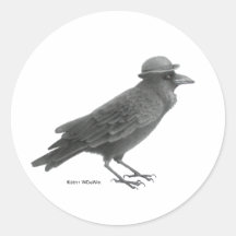 Krähen-Kunst-Aufkleber