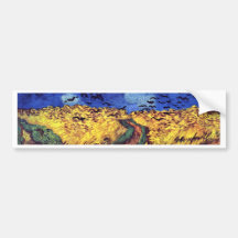 Krähen über Wheatfield durch Vincent van Gogh Autosticker