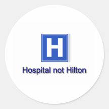 Krankenhaus Runder Sticker