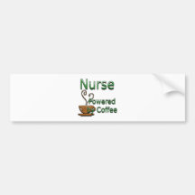 Krankenschwester angetrieben durch Kaffee Autosticker