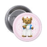 Krankenschwester-Bär - Teddybär Button