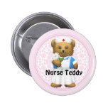 Krankenschwester-Bär - Teddybär Anstecknadelbuttons