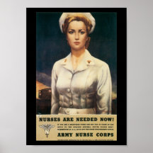 Krankenschwester-erforderlicher Zweiter Weltkrieg Plakate