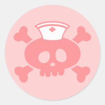 Krankenschwester-Lutschbonbon Runder Sticker