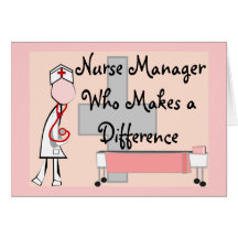 Krankenschwester-Manager, der ein Unterschied-Gesc Karten