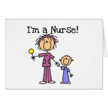 Krankenschwester mit Kindert-shirts und -geschenke Karte