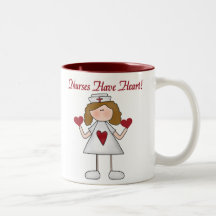 Krankenschwestern haben Herz-Becher Teetasse